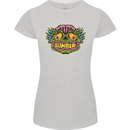 Halloween Zombie Face Womens Petite Cut T-Shirt Sports Grey