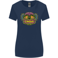 Halloween Zombie Face Womens Wider Cut T-Shirt Navy Blue