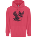 Hammer and Raven Vikings Childrens Kids Hoodie Heliconia