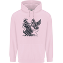 Hammer and Raven Vikings Childrens Kids Hoodie Light Pink