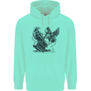 Hammer and Raven Vikings Childrens Kids Hoodie Peppermint