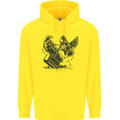 Hammer and Raven Vikings Childrens Kids Hoodie Yellow