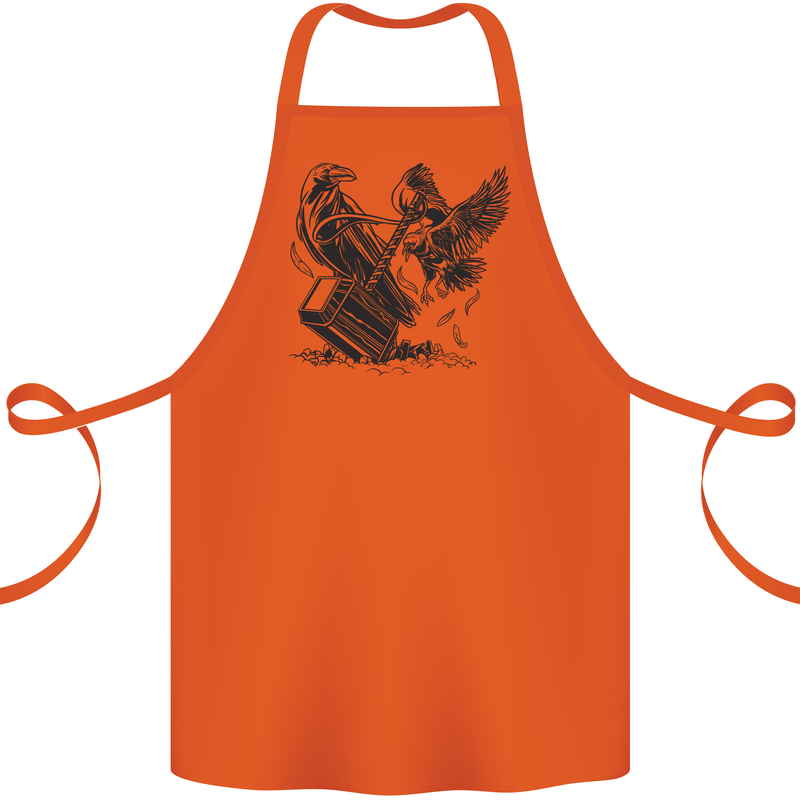 Hammer and Raven Vikings Cotton Apron 100% Organic Orange