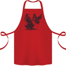 Hammer and Raven Vikings Cotton Apron 100% Organic Red