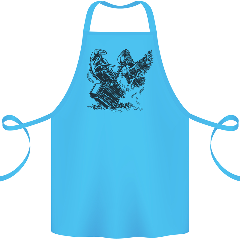 Hammer and Raven Vikings Cotton Apron 100% Organic Turquoise