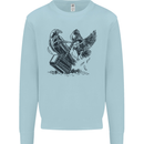 Hammer and Raven Vikings Kids Sweatshirt Jumper Light Blue