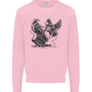Hammer and Raven Vikings Kids Sweatshirt Jumper Light Pink