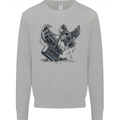 Hammer and Raven Vikings Kids Sweatshirt Jumper Sports Grey