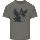 Hammer and Raven Vikings Kids T-Shirt Childrens Charcoal