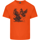 Hammer and Raven Vikings Kids T-Shirt Childrens Orange