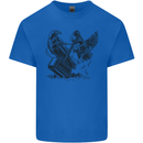 Hammer and Raven Vikings Kids T-Shirt Childrens Royal Blue