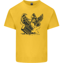 Hammer and Raven Vikings Kids T-Shirt Childrens Yellow