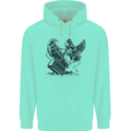 Hammer and Raven Vikings Mens 80% Cotton Hoodie Peppermint