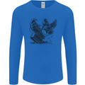 Hammer and Raven Vikings Mens Long Sleeve T-Shirt Royal Blue