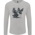 Hammer and Raven Vikings Mens Long Sleeve T-Shirt Sports Grey