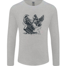 Hammer and Raven Vikings Mens Long Sleeve T-Shirt Sports Grey