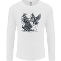 Hammer and Raven Vikings Mens Long Sleeve T-Shirt White