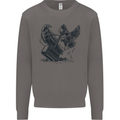 Hammer and Raven Vikings Mens Sweatshirt Jumper Charcoal