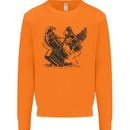 Hammer and Raven Vikings Mens Sweatshirt Jumper Orange