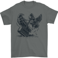 Hammer and Raven Vikings Mens T-Shirt 100% Cotton Charcoal