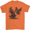 Hammer and Raven Vikings Mens T-Shirt 100% Cotton Orange