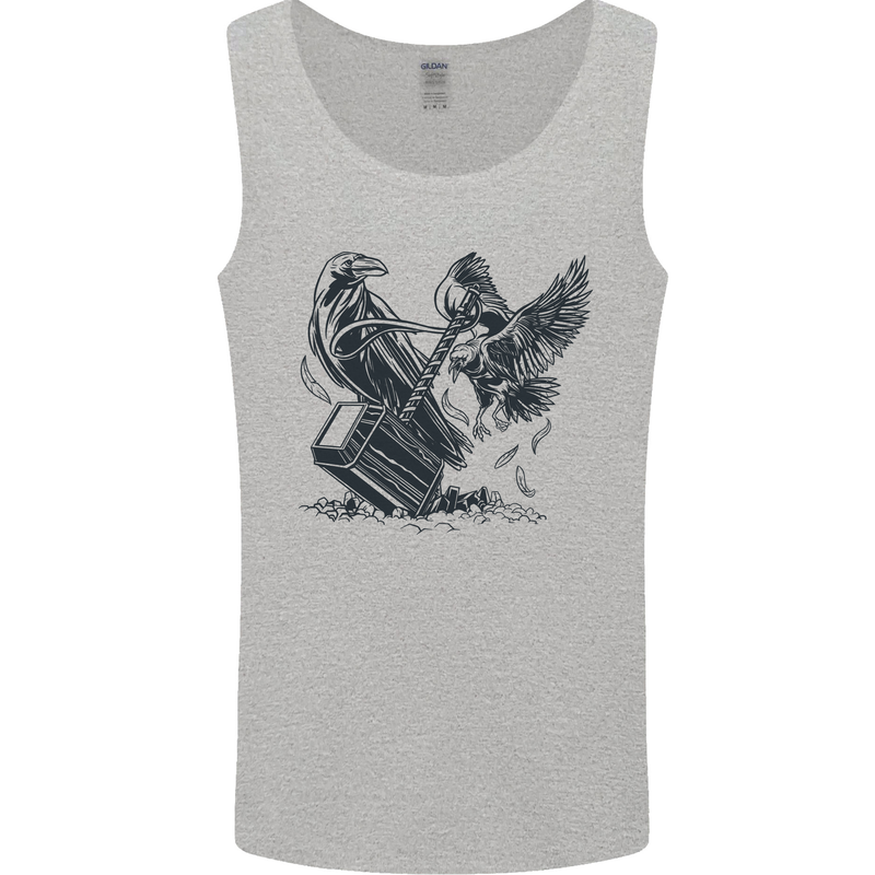 Hammer and Raven Vikings Mens Vest Tank Top Sports Grey
