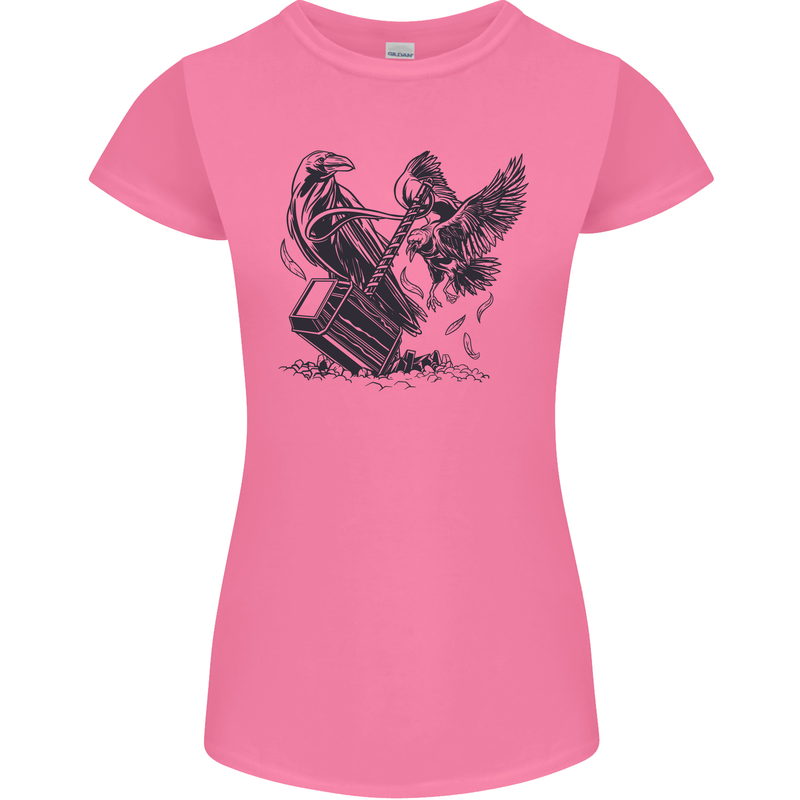 Hammer and Raven Vikings Womens Petite Cut T-Shirt Azalea