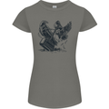 Hammer and Raven Vikings Womens Petite Cut T-Shirt Charcoal