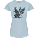 Hammer and Raven Vikings Womens Petite Cut T-Shirt Light Blue