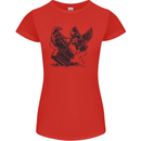 Hammer and Raven Vikings Womens Petite Cut T-Shirt Red