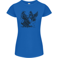 Hammer and Raven Vikings Womens Petite Cut T-Shirt Royal Blue