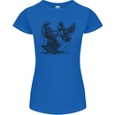 Hammer and Raven Vikings Womens Petite Cut T-Shirt Royal Blue