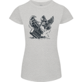 Hammer and Raven Vikings Womens Petite Cut T-Shirt Sports Grey