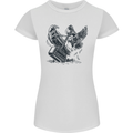 Hammer and Raven Vikings Womens Petite Cut T-Shirt White