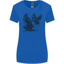 Hammer and Raven Vikings Womens Wider Cut T-Shirt Royal Blue