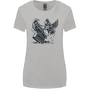 Hammer and Raven Vikings Womens Wider Cut T-Shirt Sports Grey