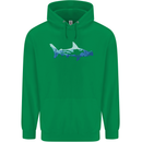 Hammerhead Shark Scuba Diver Diving Childrens Kids Hoodie Irish Green