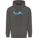 Hammerhead Shark Scuba Diver Diving Childrens Kids Hoodie Storm Grey