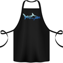Hammerhead Shark Scuba Diver Diving Cotton Apron 100% Organic Black