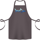 Hammerhead Shark Scuba Diver Diving Cotton Apron 100% Organic Dark Grey