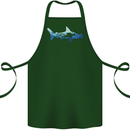 Hammerhead Shark Scuba Diver Diving Cotton Apron 100% Organic Forest Green