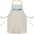 Hammerhead Shark Scuba Diver Diving Cotton Apron 100% Organic Natural