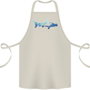 Hammerhead Shark Scuba Diver Diving Cotton Apron 100% Organic Natural