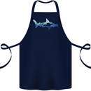 Hammerhead Shark Scuba Diver Diving Cotton Apron 100% Organic Navy Blue