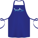 Hammerhead Shark Scuba Diver Diving Cotton Apron 100% Organic Royal Blue