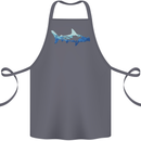 Hammerhead Shark Scuba Diver Diving Cotton Apron 100% Organic Steel