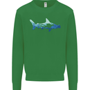 Hammerhead Shark Scuba Diver Diving Kids Sweatshirt Jumper Irish Green