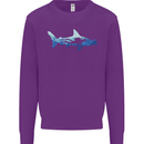 Hammerhead Shark Scuba Diver Diving Kids Sweatshirt Jumper Purple