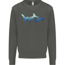 Hammerhead Shark Scuba Diver Diving Kids Sweatshirt Jumper Storm Grey