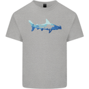 Hammerhead Shark Scuba Diver Diving Kids T-Shirt Childrens Sports Grey